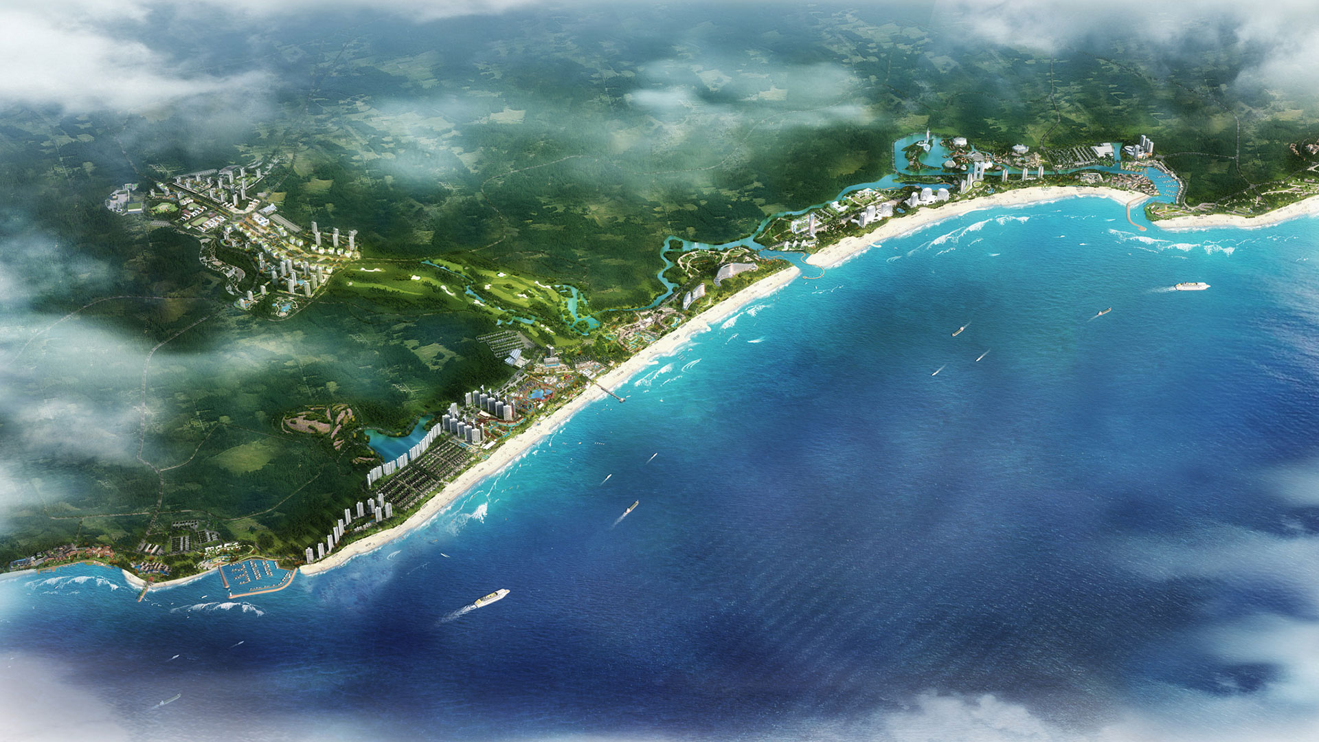 Masterplan for a new tourist destination in China by SOGDesign in collaboration with Teamer