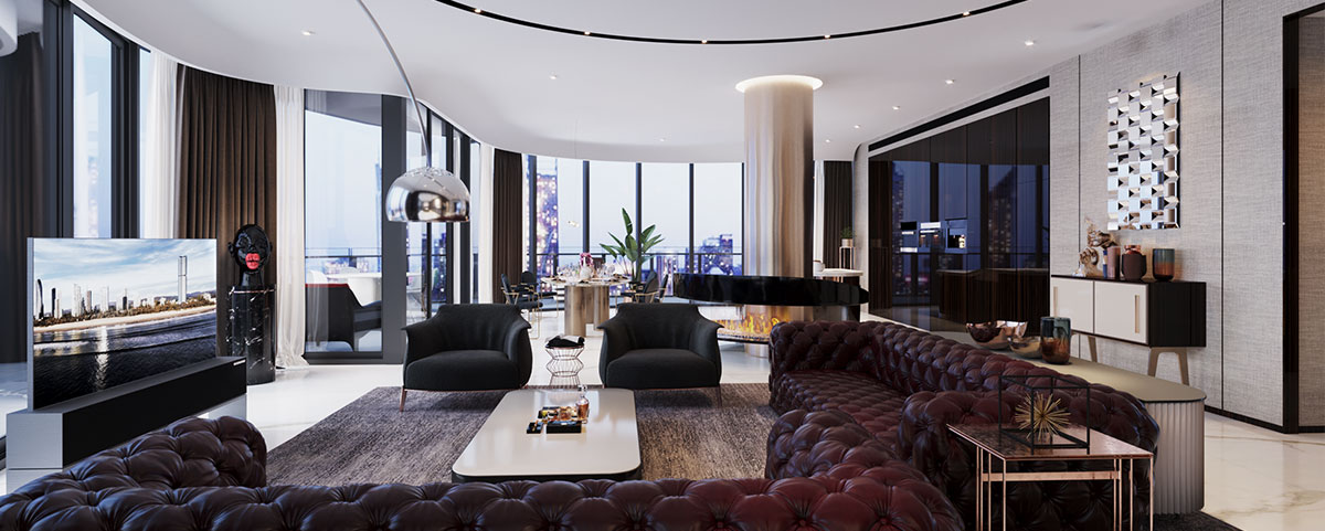 Interior Design of a Penthouse in Brisbane