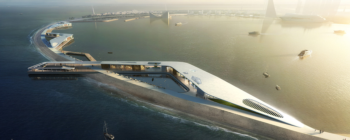 International competition for SouthSea Pearls Eco Island. Vilas and Club House by SOGDesign