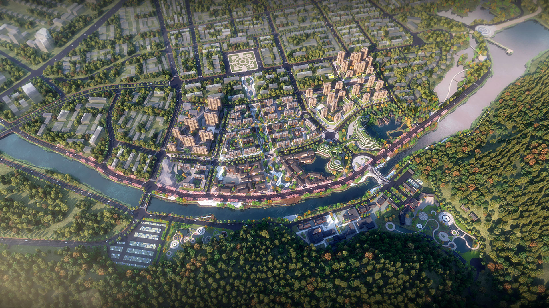 Masterplan for a new turistic destination in Hangzhou China