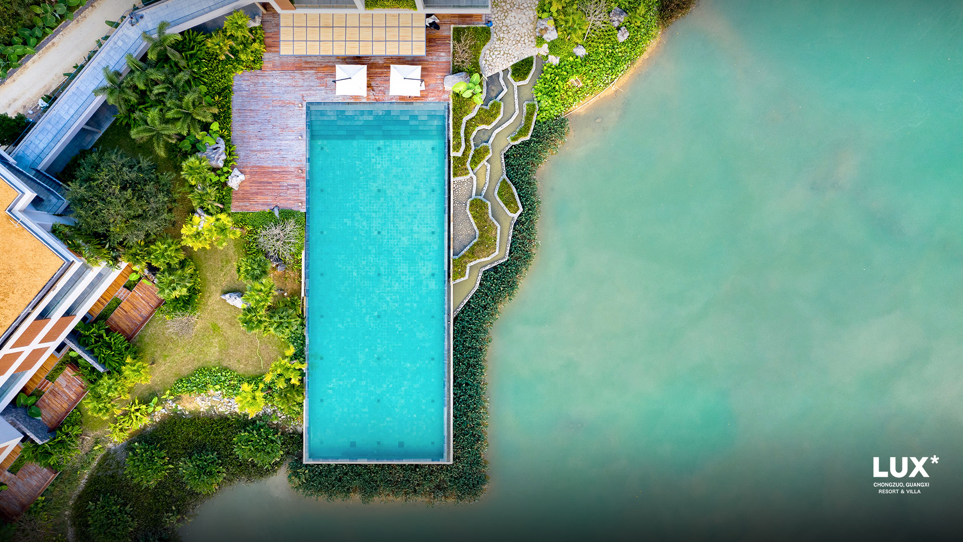 Aerial view of LUX Resort & Villas pool