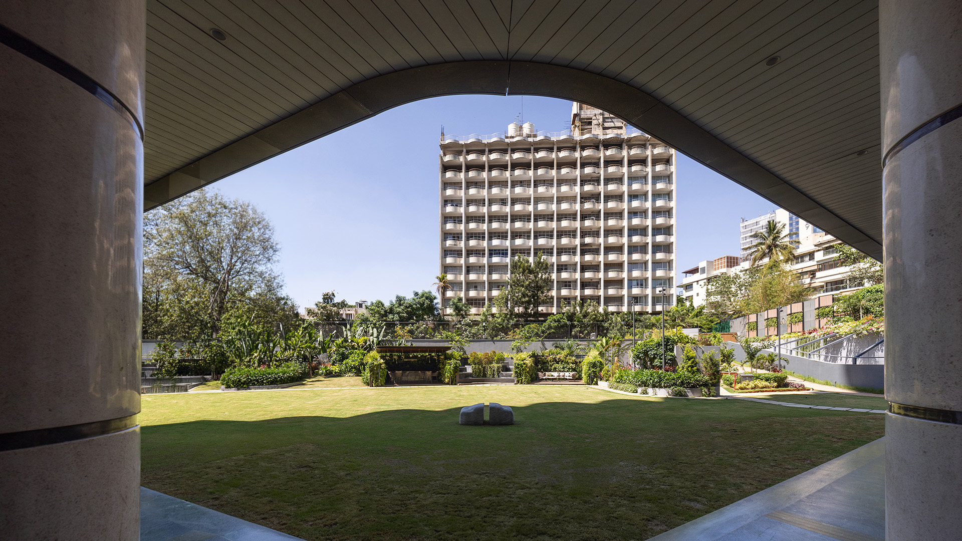 27 Summit’s veranda with manicured gardens