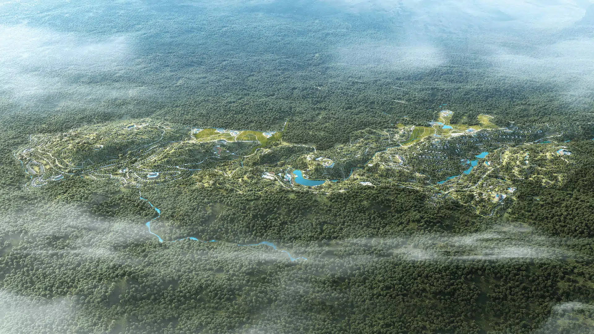 Eco Destination masterplan aerial view