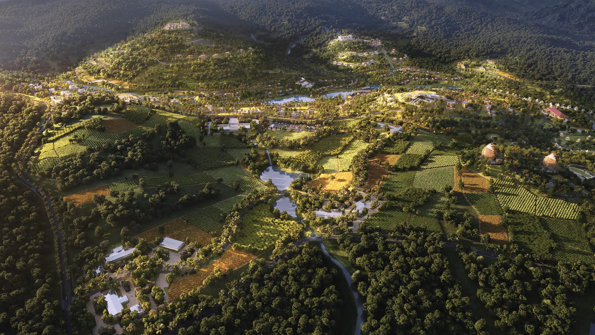 Eco Destination masterplan aerial view