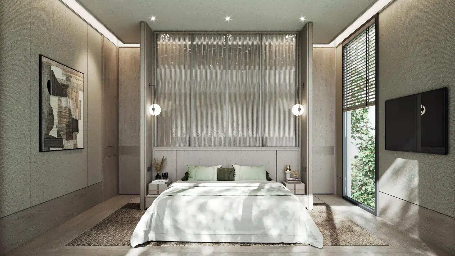 High-end master bedroom of hill villas - Eco Spine