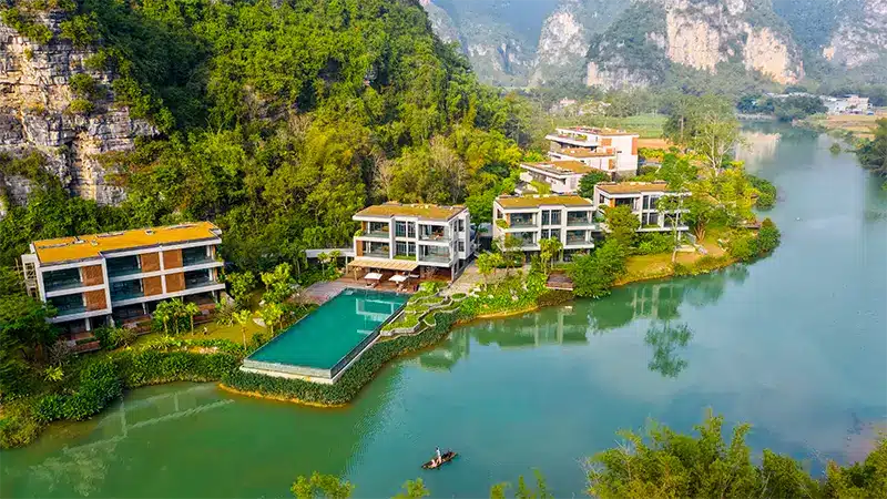 LUX hotel and resort aerial view