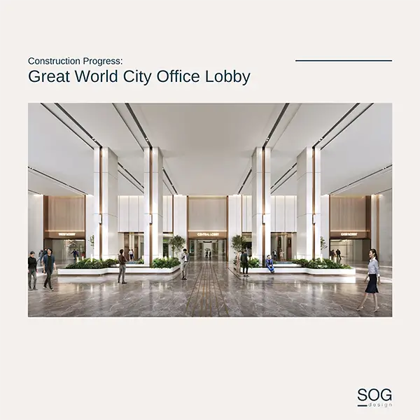 Great World City Office Lobby Refurbishment Progress – cover photo