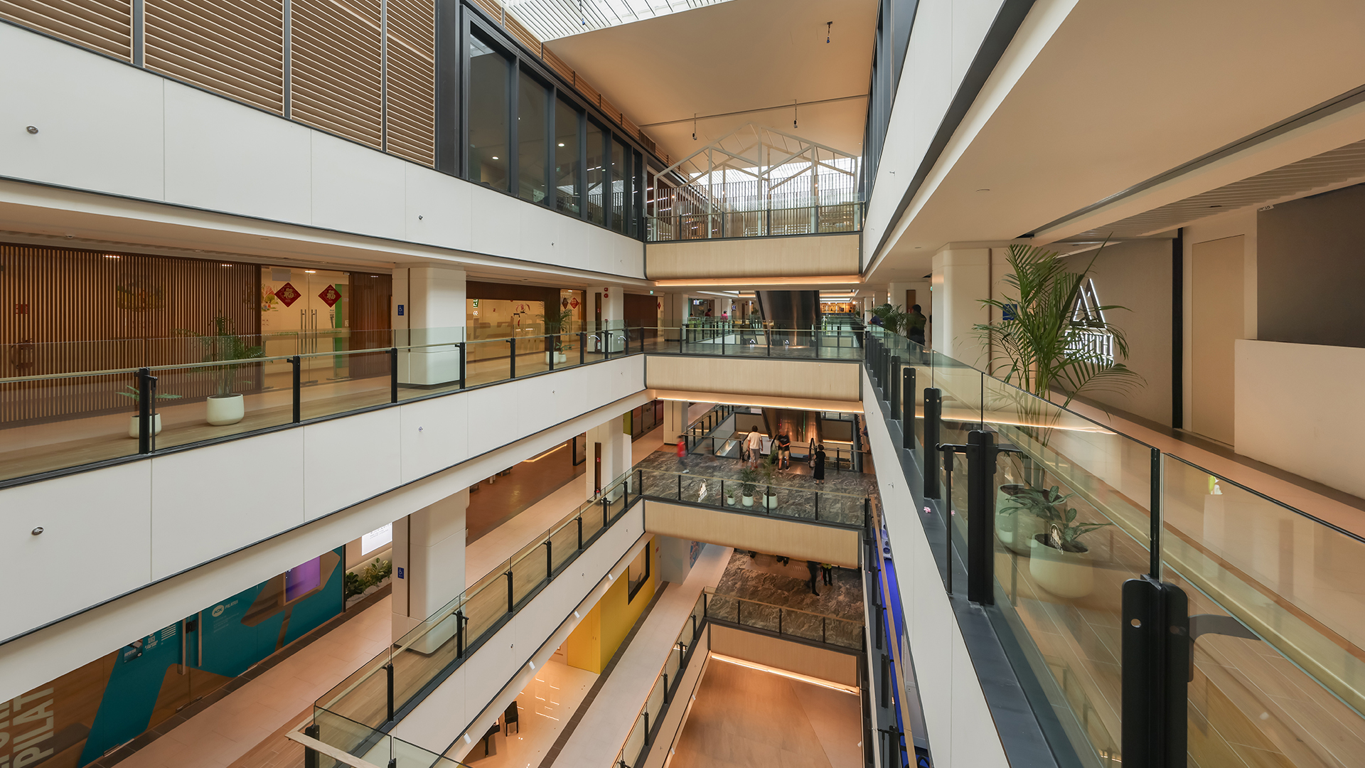 Geometric flooring pattern in Dunearn Village