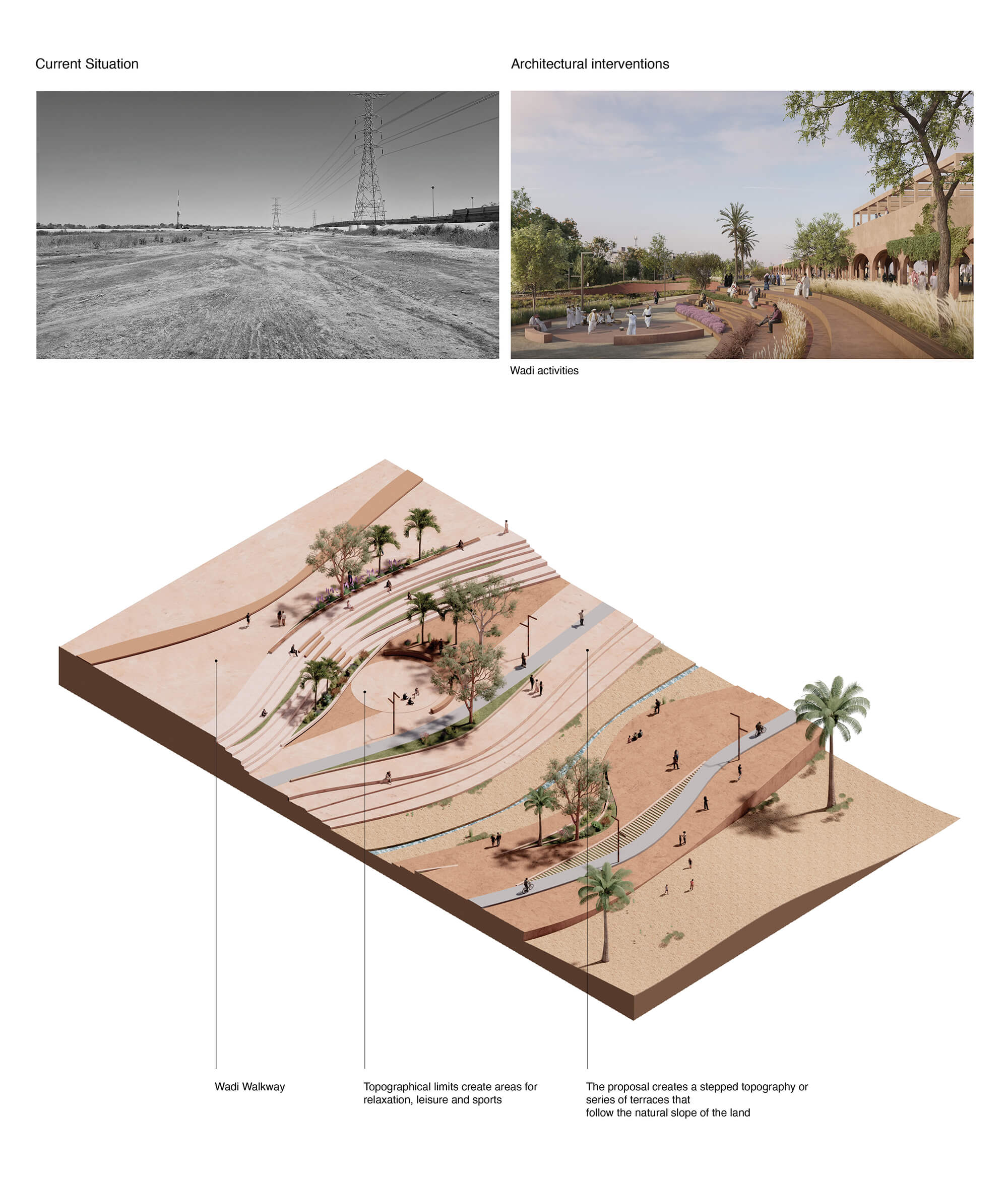 Alwalidain Mosque Area Regeneration - Respecting topography