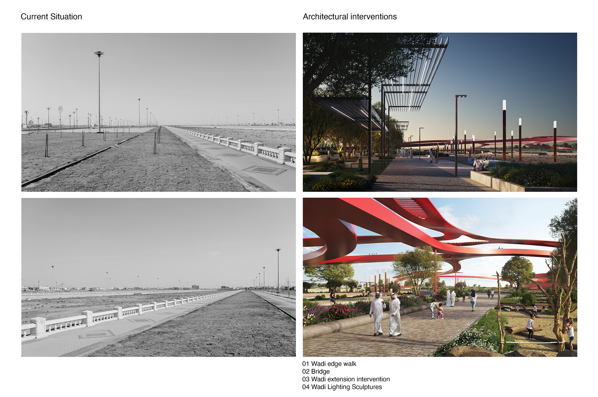 Tabuk Central Park Landscape current situation and architectural interventions