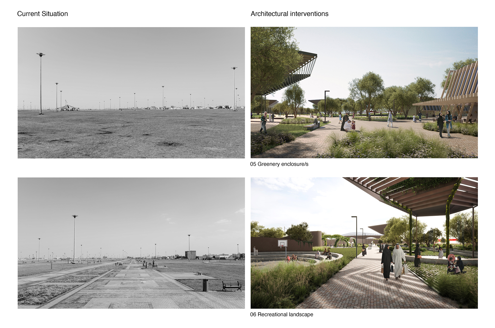 Tabuk Central Park Landscape current situation and architectural interventions 2