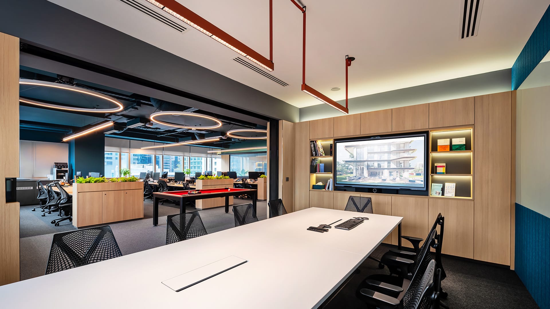 SOG design Telok Ayer Office - boardroom view towards directors' office