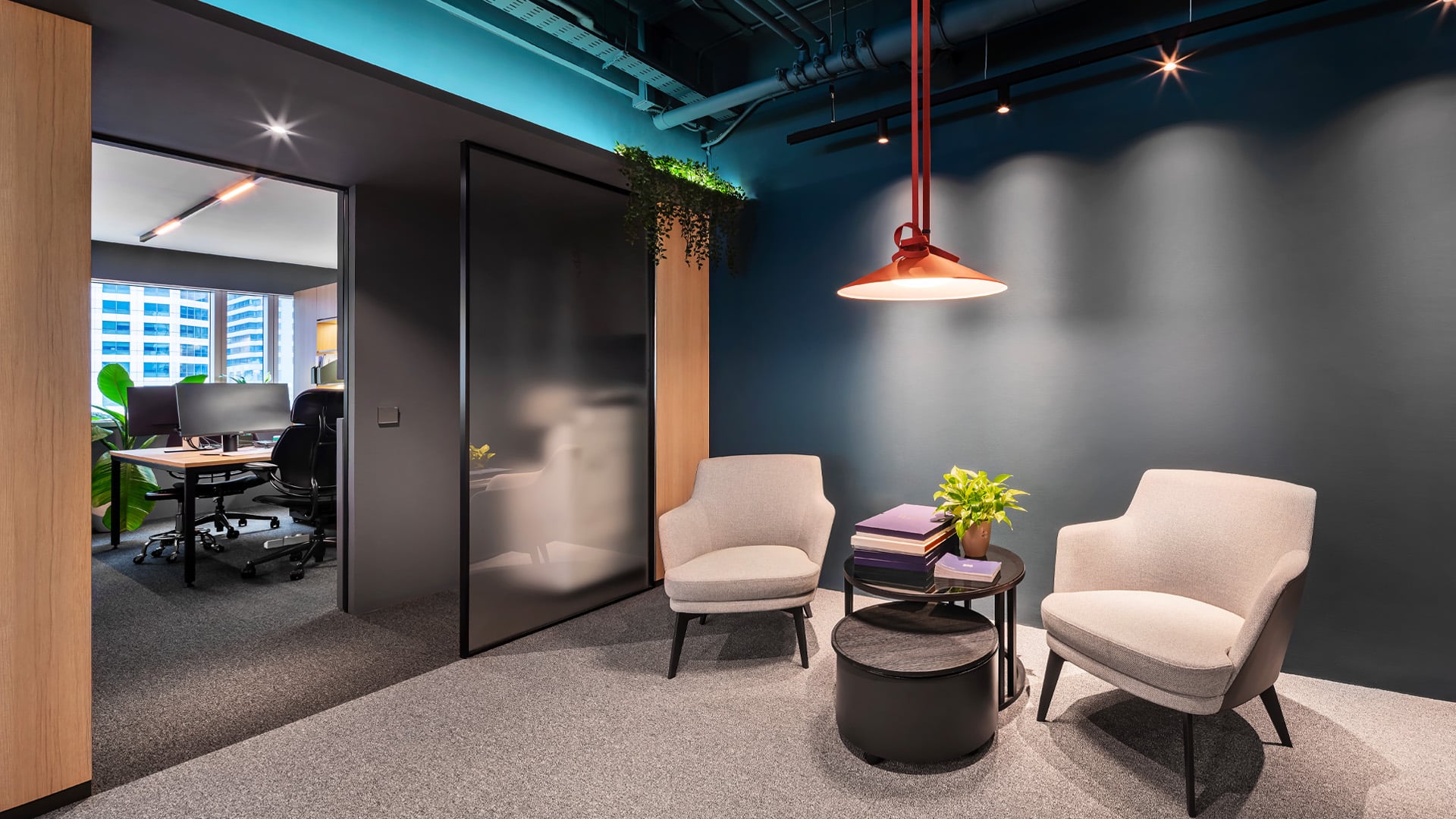 SOG design Telok Ayer Office - lounge area and directors' office