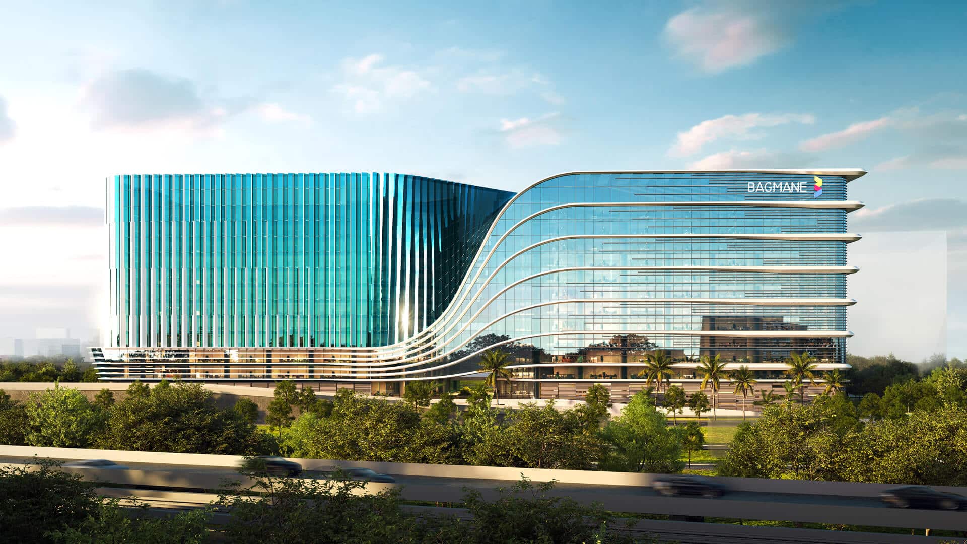 East view from highway - Bagmane Sierra