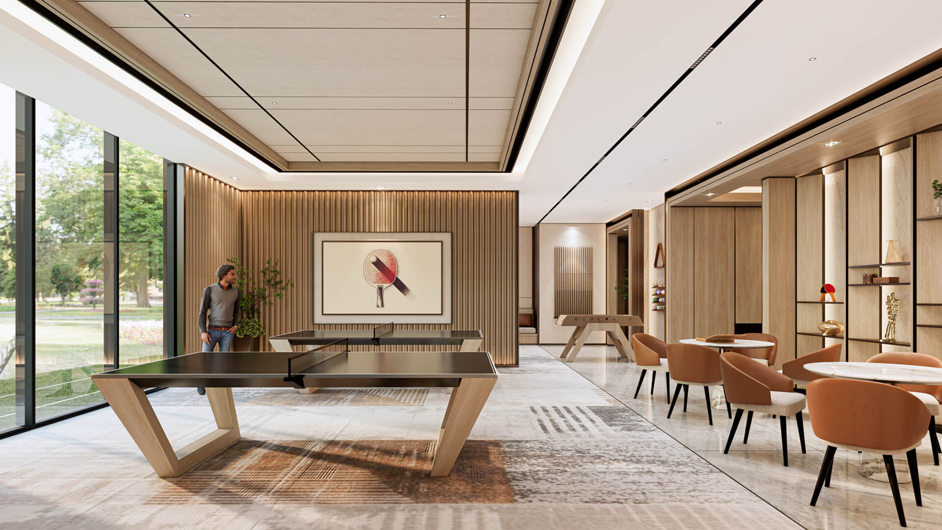 Rustomjee Crescent interior design - games room