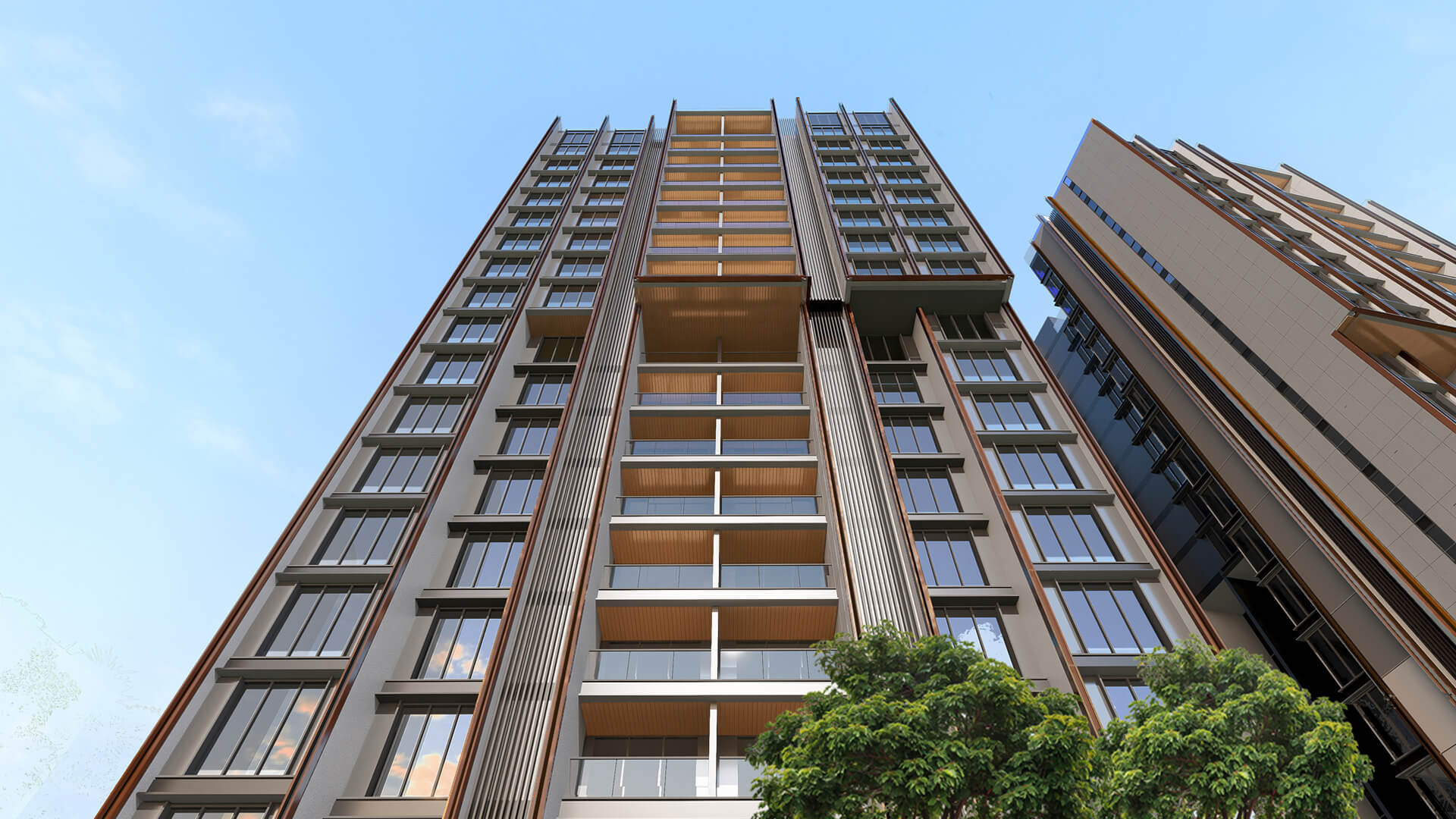 View from bottom - Rustomjee Crescent