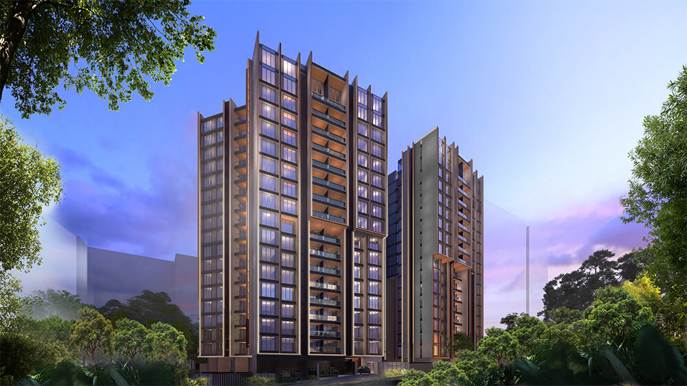 View from east side - Rustomjee Crescent - night view
