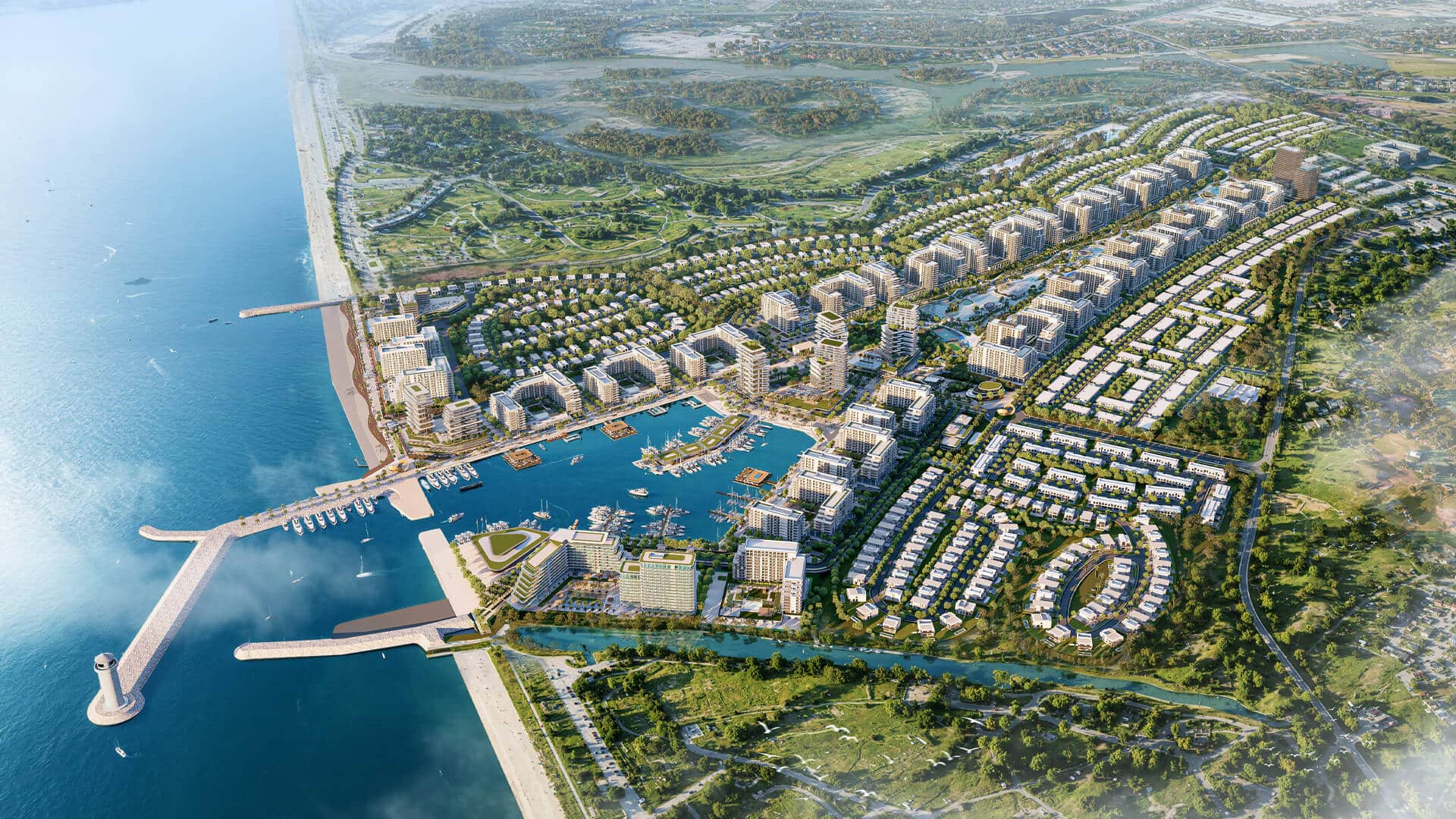 Gonio Marina Masterplan - aerial view