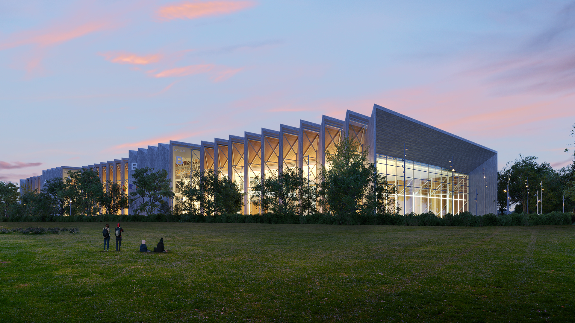 Palma de Mallorca Exhibition Centre - evening view